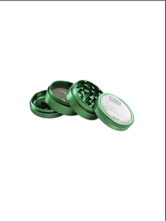 'Black Leaf' Grinder 4-parts 'THC'    Ø 50mm H 40mm