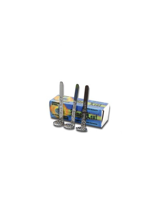 Site Metalice 'Black Leaf' Spoon pentru Bong / Pipa - x3