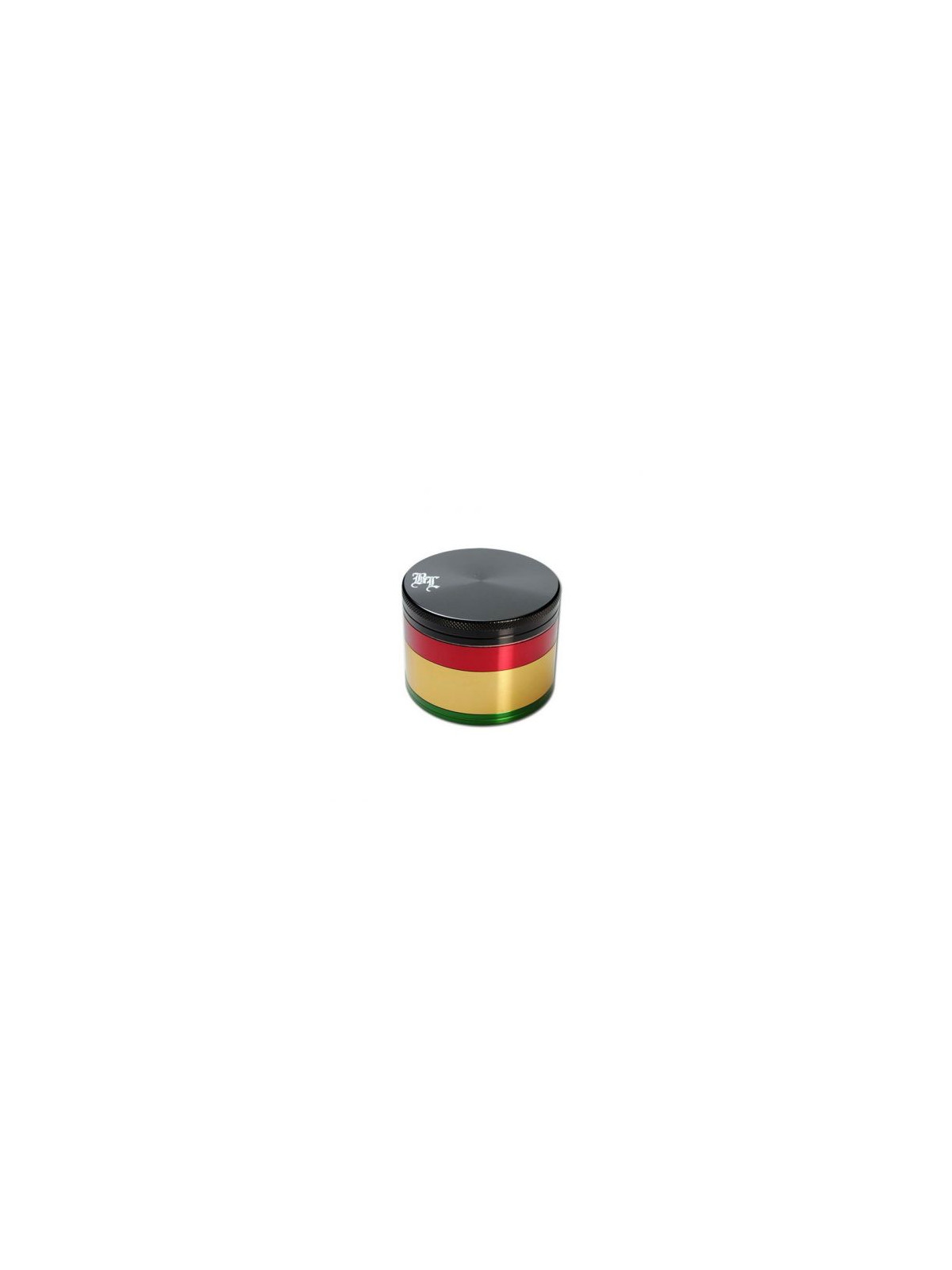 Grinder 'Black Leaf' Rasta 'Big' - 4Part Ø-62mm