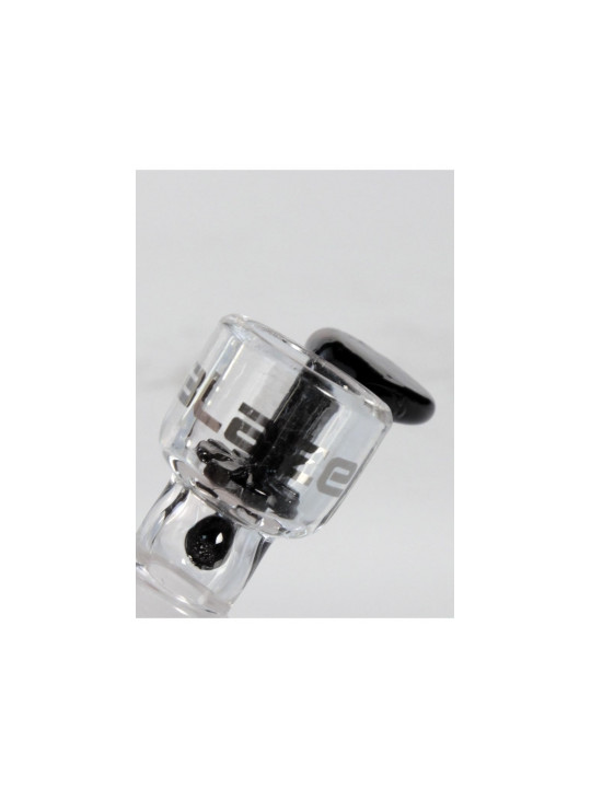 Premium 'Blaze Glass' Glass Bowl Sieve Knob black
